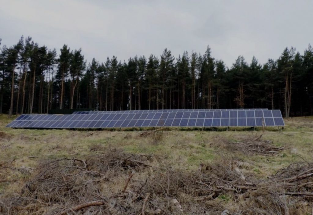solar panels field solar panels field