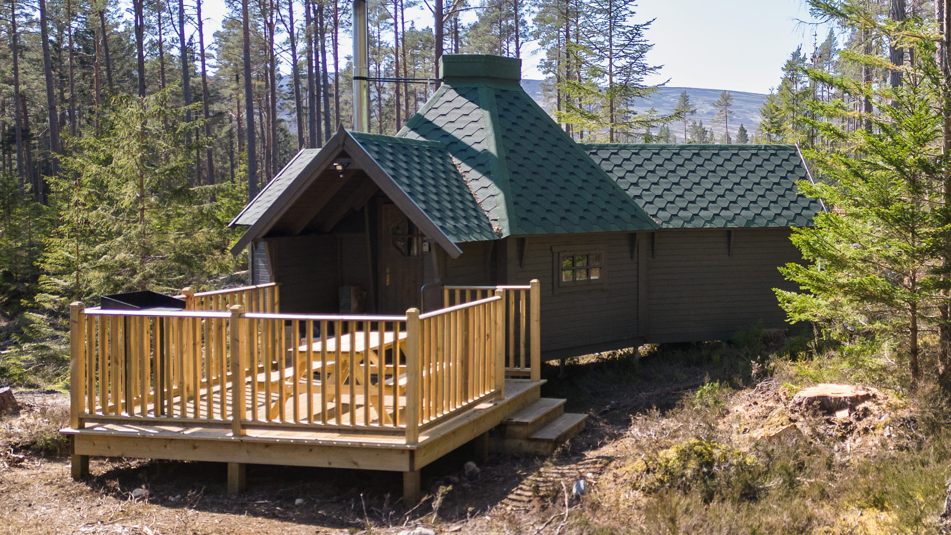 scots pine bothy exterior